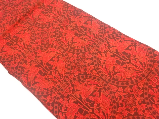 JAPANESE KIMONO / NAGOYA OBI / SILK / SHIOZE / TRADITIONAL PATTERN